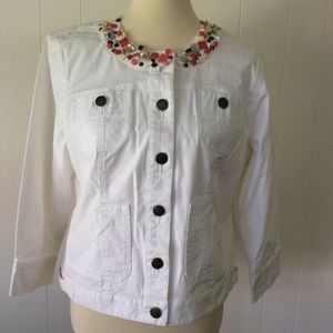 Hearts of Palm White Denim Jacket